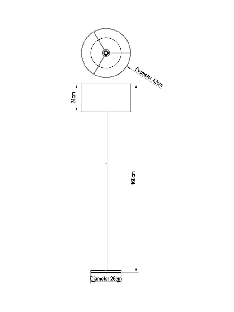 Grey Rico Tripod Floor Lamp - Image 8 of 8