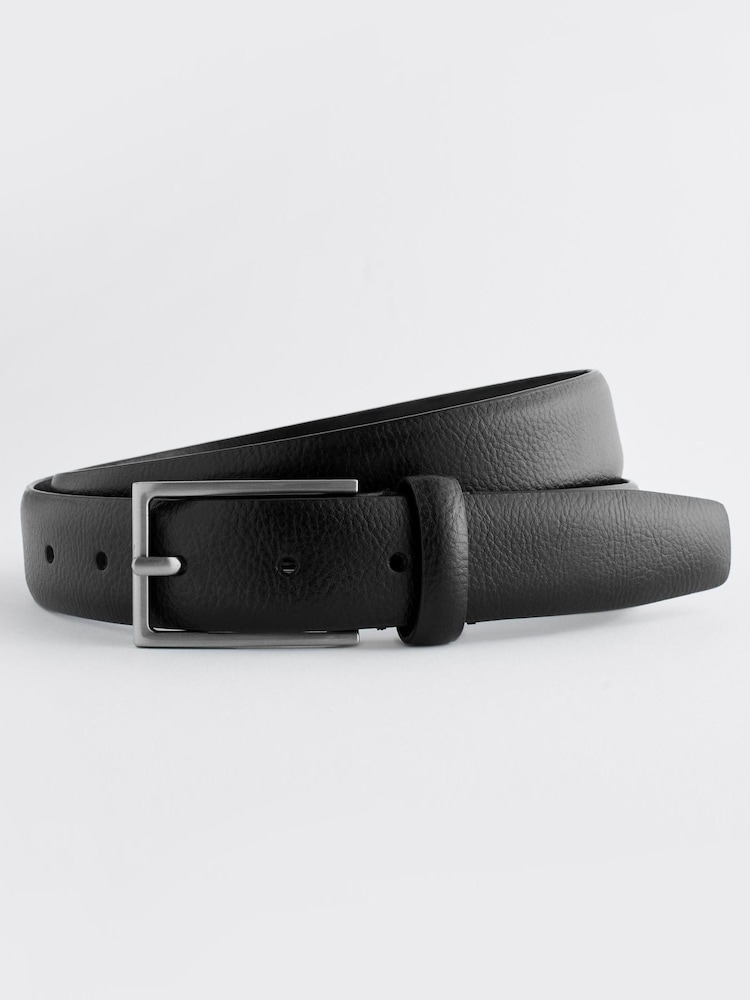 Black Formal Leather Belt - Image 2 of 5 Black Formal Leather Belt - Image 2 of 5