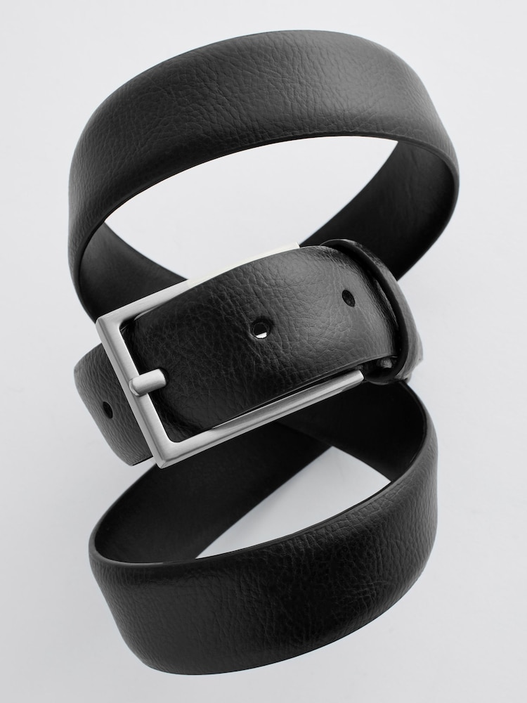 Noir - Ceinture en cuir habillée - Image 3 of 5