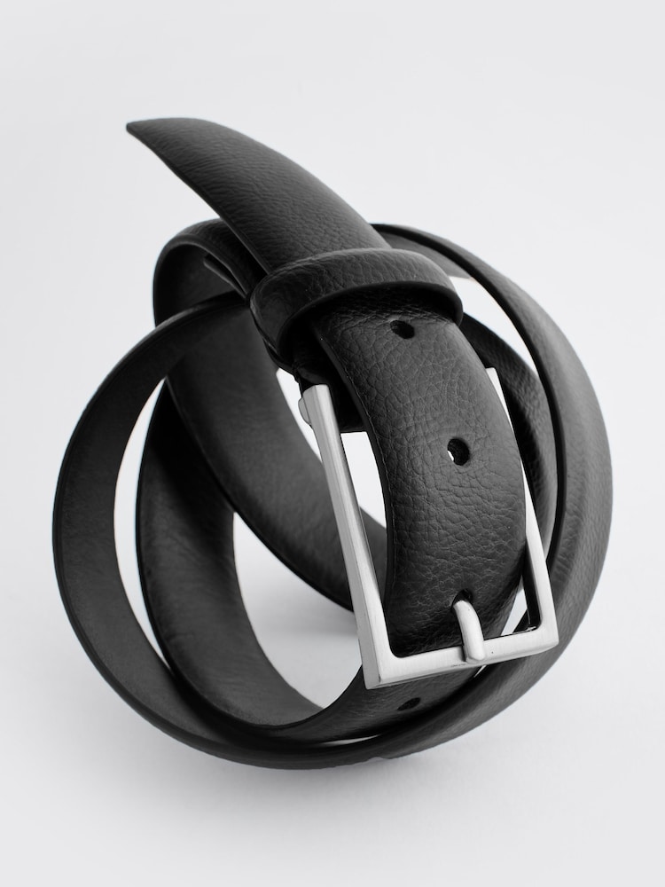 Noir - Ceinture en cuir habillée - Image 4 of 5