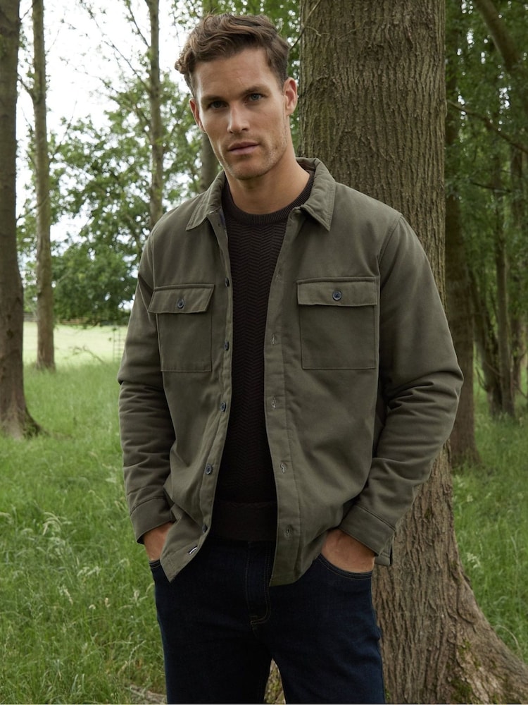 Threadbare Green Lightweight Shacket - Image 1 of 4