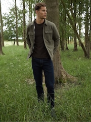 Threadbare Green Lightweight Shacket - Image 2 of 4