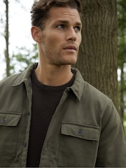 Threadbare Green Lightweight Shacket - Image 4 of 4