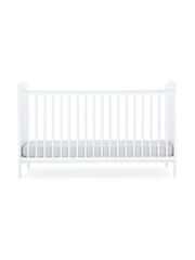 CuddleCo White Juliet Cot Bed With Mother&Baby First Gold Foam Mattress - Image 4 of 7