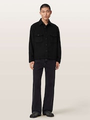 AllSaints Black Palermo Long Sleeve Shirt - Image 2 of 6