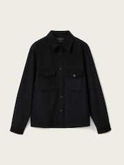 AllSaints Black Palermo Long Sleeve Shirt - Image 6 of 6