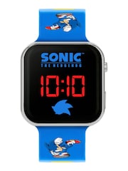 Peers Hardy Blue Sonic the Hedgehog LED Watch with Printed Character Strap - Image 1 of 5