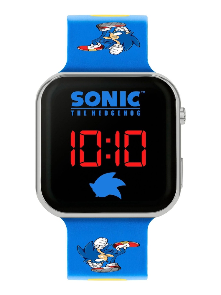 Peers Hardy Blue Sonic the Hedgehog LED Watch with Printed Character Strap - Image 1 of 5