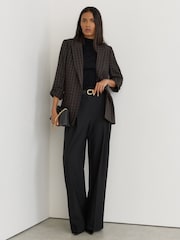 Reiss Nolah Wool Check Relaxed Double-Breasted Blazer - Obrázek 1 z 6