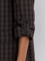 Reiss Nolah Wool Check Relaxed Double-Breasted Blazer - Obrázek 3 z 6
