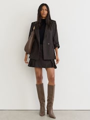 Reiss Nolah Wool Check Relaxed Double-Breasted Blazer - Obrázek 4 z 6