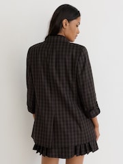 Reiss Nolah Wool Check Relaxed Double-Breasted Blazer - Obrázek 5 z 6
