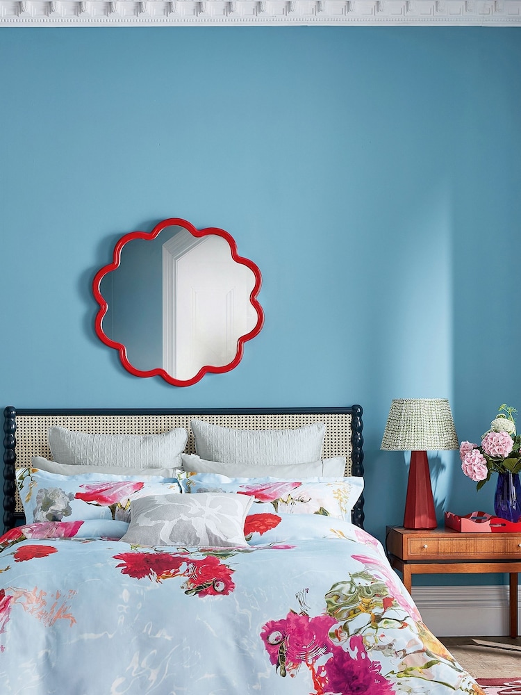 Ted Baker Blue Floating Floral Duvet Cover - Image 1 of 3