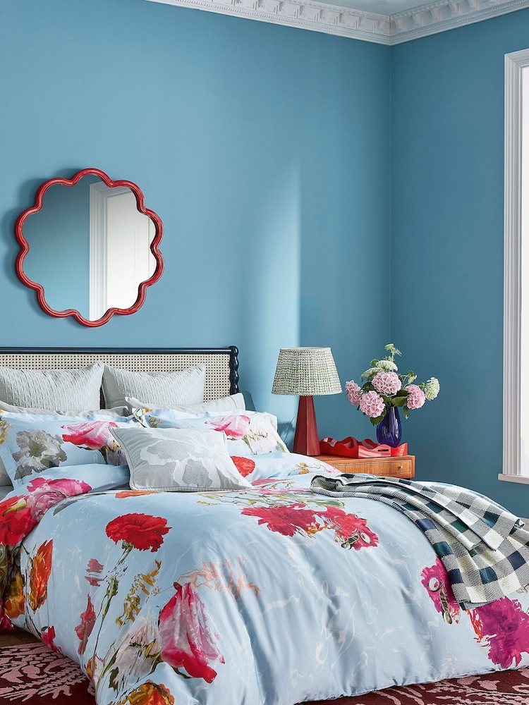 Ted Baker Blue Floating Floral Duvet Cover - Image 2 of 3