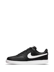 Nike Black/White Court Vision Low Trainers - Image 2 of 7