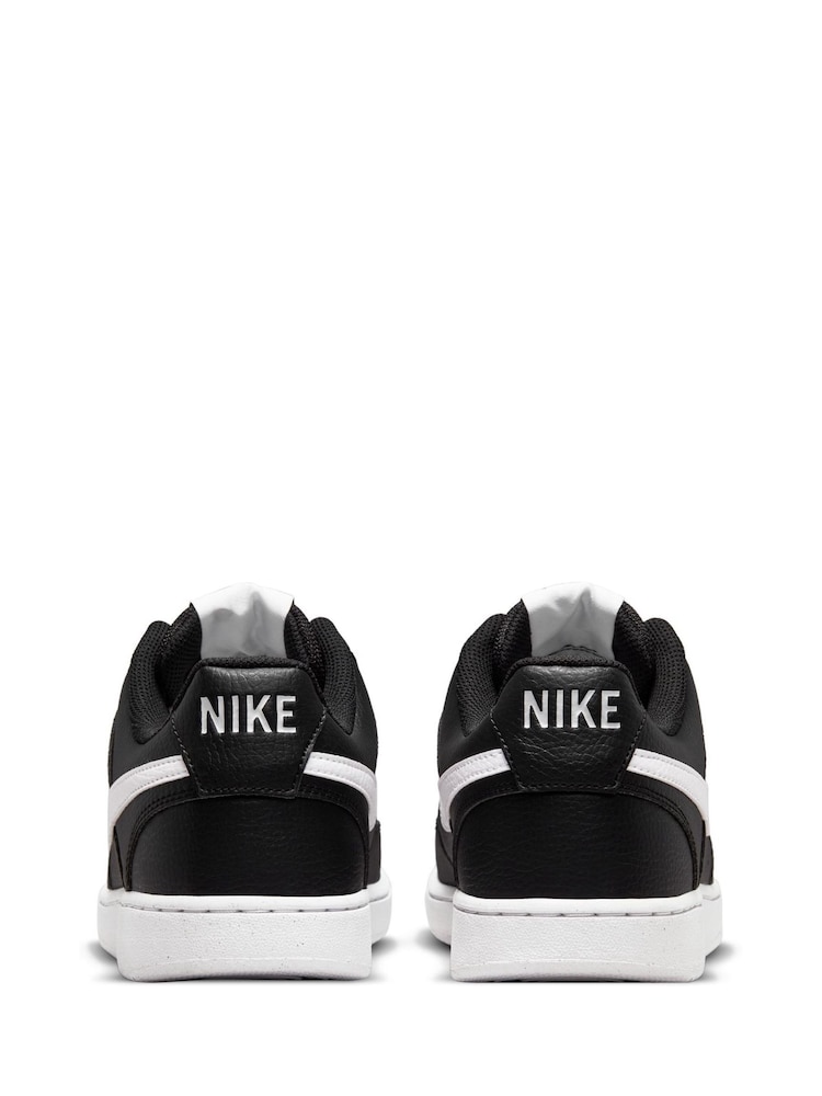 Nike Black/White Court Vision Low Trainers - Image 5 of 7