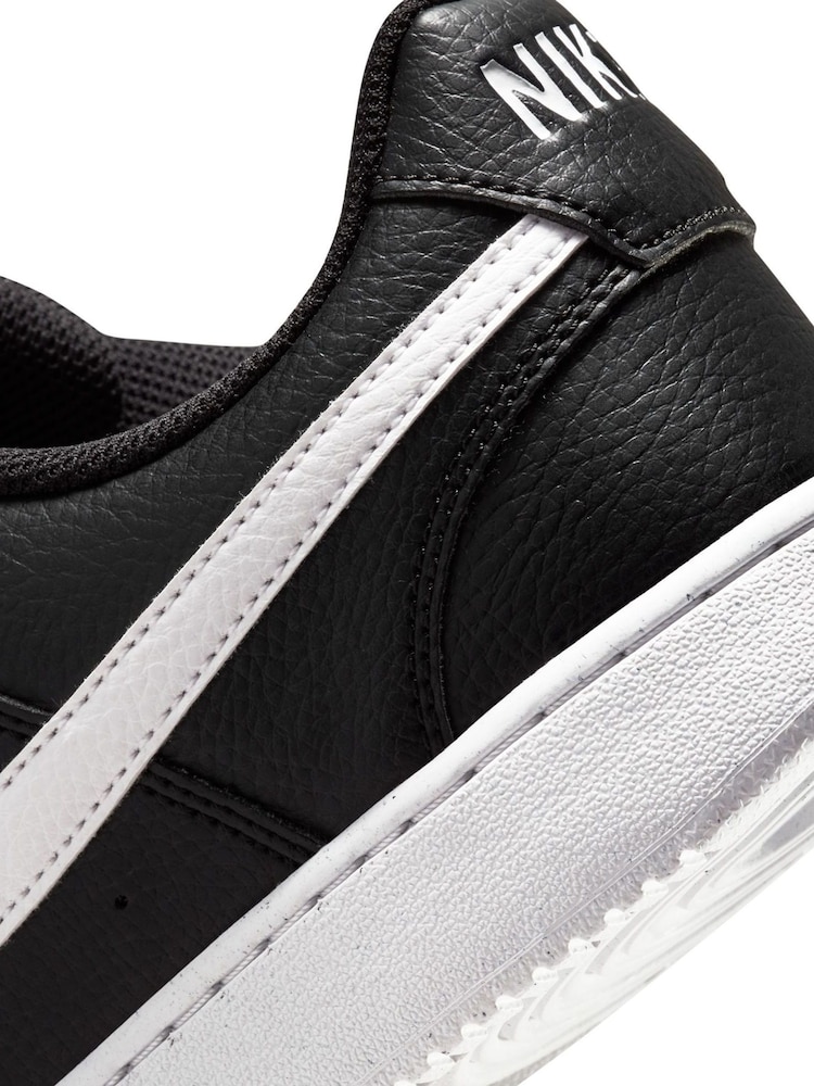 Nike Black/White Court Vision Low Trainers - Image 6 of 7