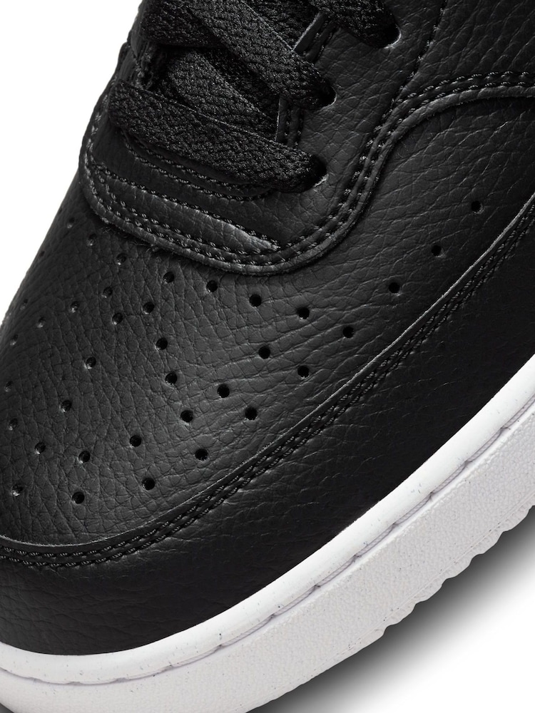 Nike Black/White Court Vision Low Trainers - Image 7 of 7