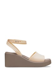 Crocs Brown Brooklyn Ankle Strap Wedges - Image 1 of 4