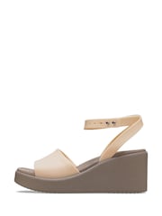 Crocs Brown Brooklyn Ankle Strap Wedges - Image 2 of 4