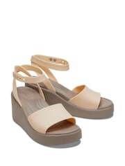 Crocs Brown Brooklyn Ankle Strap Wedges - Image 3 of 4
