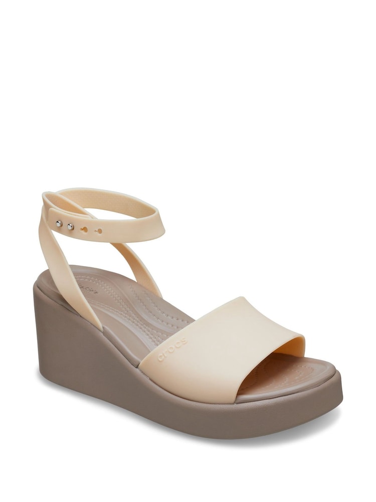 Crocs Brown Brooklyn Ankle Strap Wedges - Image 4 of 4