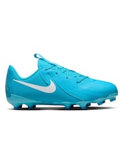 Glacier Blue - Nike Kids Phantom 2 Academy Grey/Green Ground Football Boots - Image 1 of 12