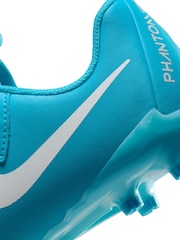 Glacier Blue - Nike Kids Phantom 2 Academy Grey/Green Ground Football Boots - Image 10 of 12