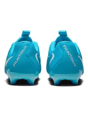 Glacier Blue - Nike Kids Phantom 2 Academy Grey/Green Ground Football Boots - Image 2 of 12