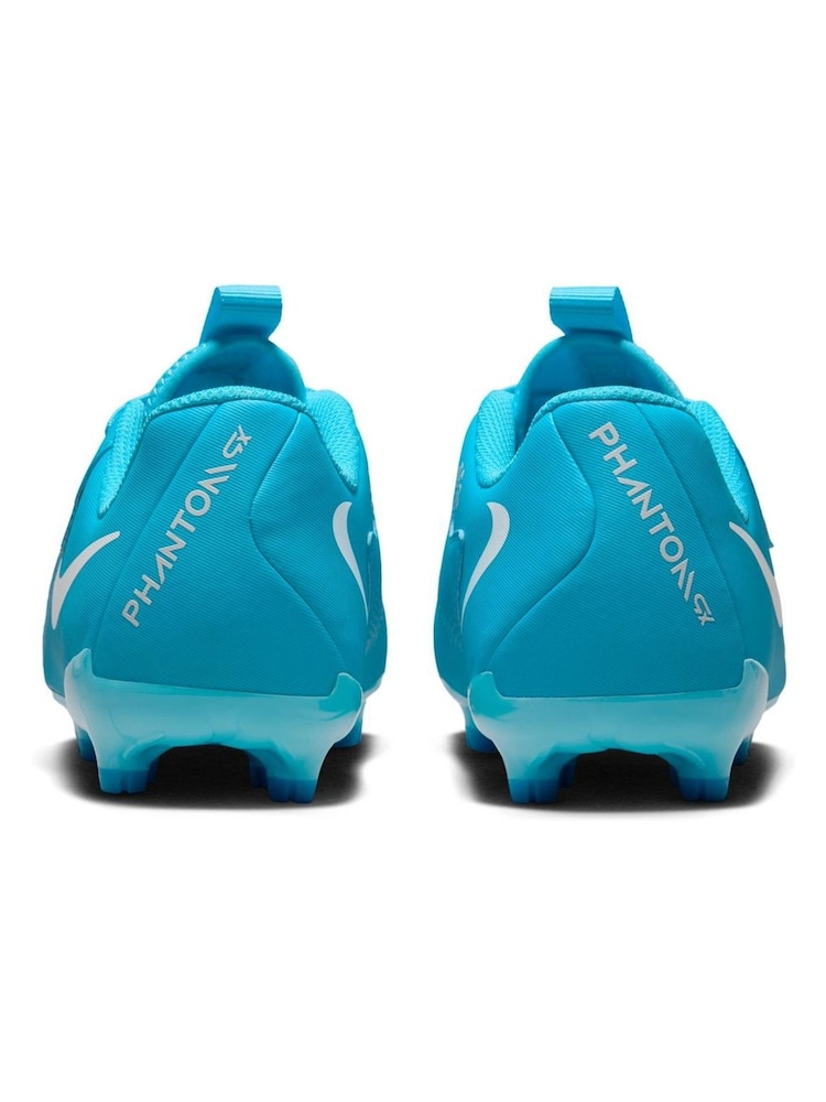 Glacier Blue - Nike Kids Phantom 2 Academy Grey/Green Ground Football Boots - Image 2 of 12