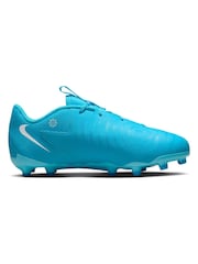Glacier Blue - Nike Kids Phantom 2 Academy Grey/Green Ground Football Boots - Image 7 of 12