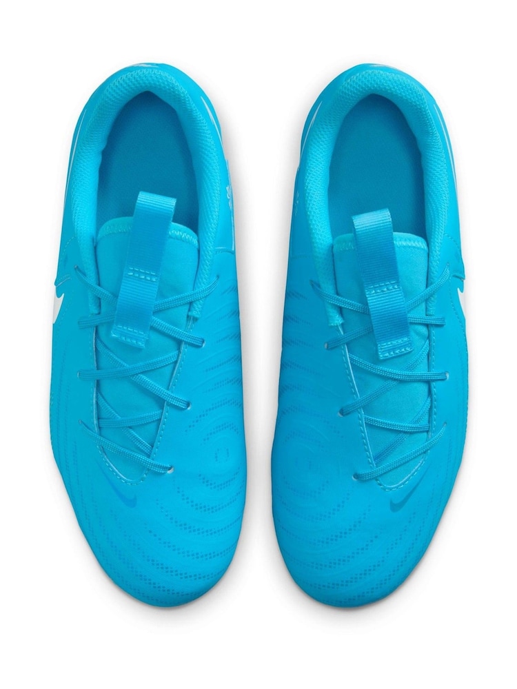 Nike Glacier Blue Kids Phantom 2 Academy Grey/Green  Ground Football Boots - Image 8 of 12