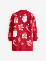 Rot - Weihnachtspulloverkleid (3-16Jahre) - Bild 6 von 10