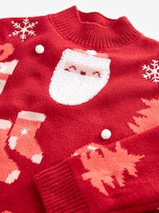 Rot - Weihnachtspulloverkleid (3-16Jahre) - Bild 8 von 10