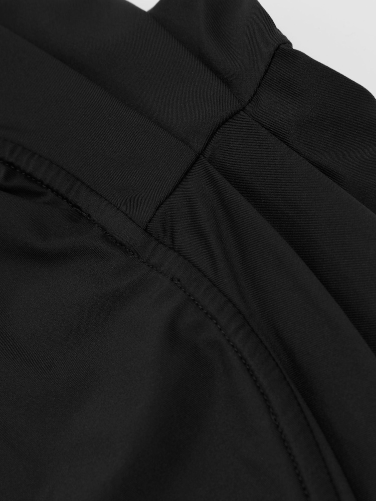 Zwart - Reiss Harriette Top met vierkante hals en ruches en lange mouwen - Afbeelding 6 van 6