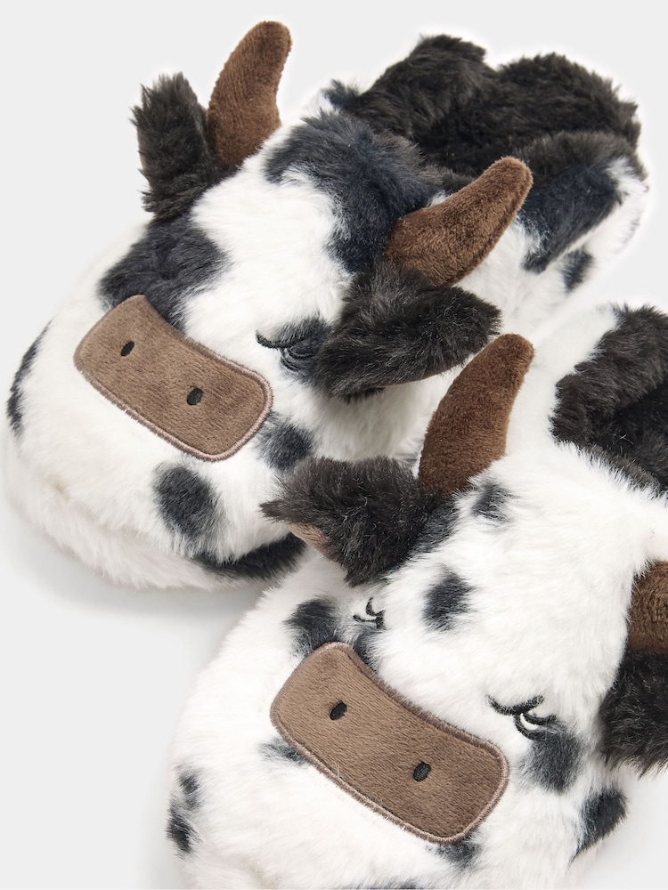 Yours Curve Black Highland Cow Mule Slippers - Image 5 of 5 Yours Curve Black Highland Cow Mule Slippers - Image 5 of 5
