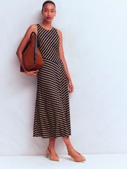 Boden Blue Asymetric Ponte Midi Dress - Image 1 of 6