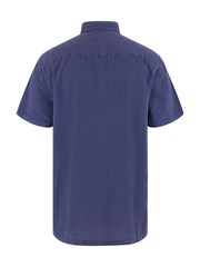 Guess Blue Short Sleeve Collins Seesucker 100% Cotton Shirt - Image 2 of 2