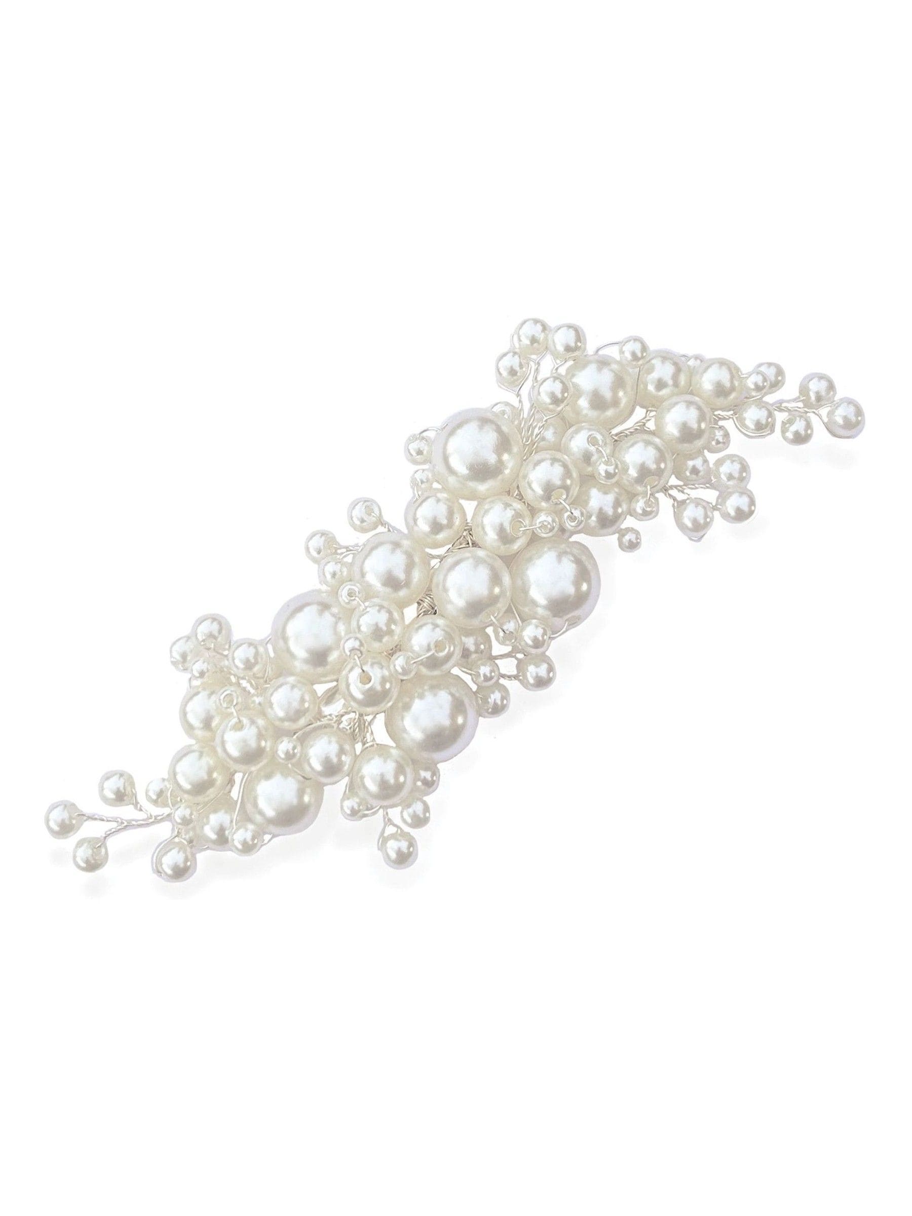 Ivory & Co Silver Pearl Blossom Statement Clip