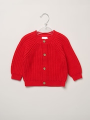 레드 - Rock-A-Bye Baby Boutique Chunky Knitted Embroidered Cardigan - 4의 이미지 3