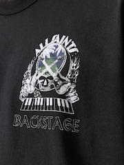 AllSaints Black Hula Short Sleeve Crew Neck T-Shirt - Image 4 of 8