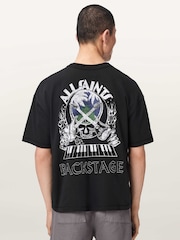 AllSaints Black Hula Short Sleeve Crew Neck T-Shirt - Image 6 of 8