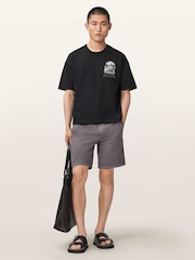 AllSaints Black Hula Short Sleeve Crew Neck T-Shirt - Image 7 of 8