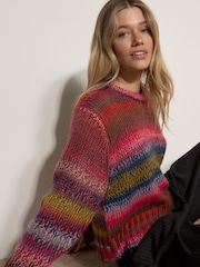 Apricot Blue Chunky Knit Multicolour Jumper - Image 2 of 4