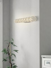 Searchlight Chrome Aloe Chrome  Clear Crystal Trim 60cm LED Wall Light - Image 1 of 3