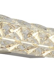 Searchlight Chrome Aloe Chrome  Clear Crystal Trim 60cm LED Wall Light - Image 3 of 3