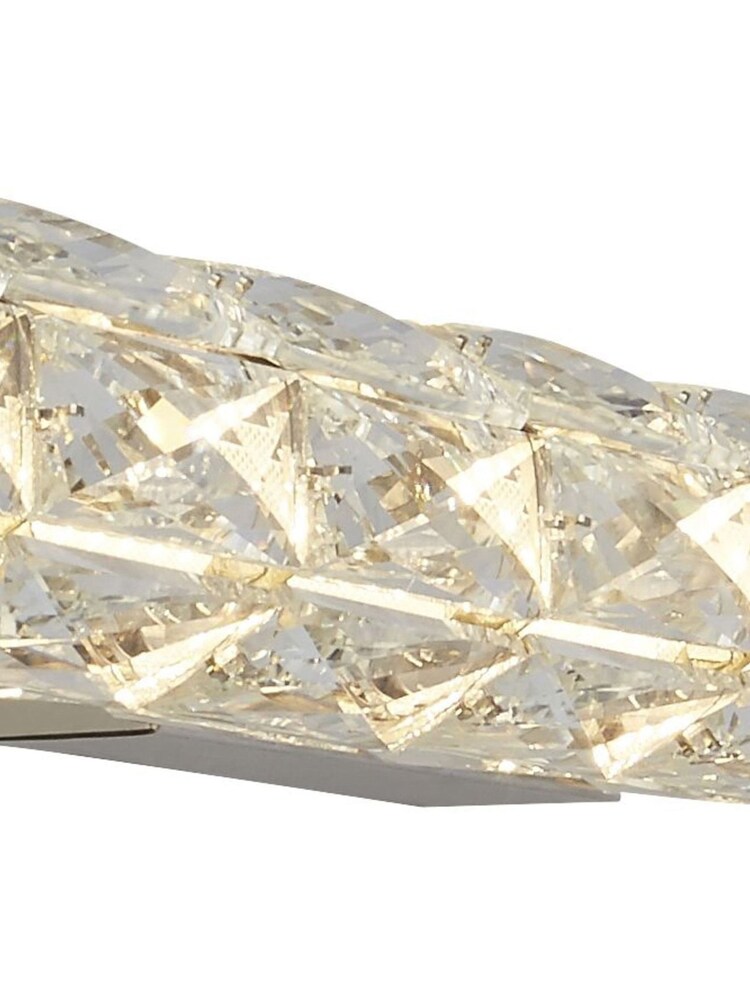 Searchlight Chrome Aloe Chrome  Clear Crystal Trim 60cm LED Wall Light - Image 3 of 3