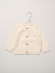Бежевий - Rock-A-Bye Baby Boutique Chunky Knitted Embroidered Cardigan - Image 2 of 4