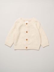 Бежевий - Rock-A-Bye Baby Boutique Chunky Knitted Embroidered Cardigan - Image 3 of 4