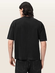 AllSaints Black Vanguard Short Sleeve Crew Neck T-Shirt - Image 4 of 6